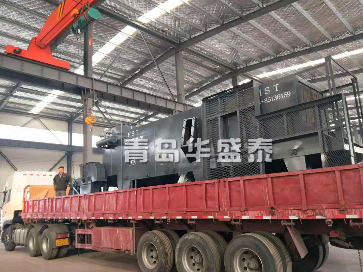 山东烟台6912通过式抛丸清理机发货图 山东烟台6912通过式抛丸清理机发货图