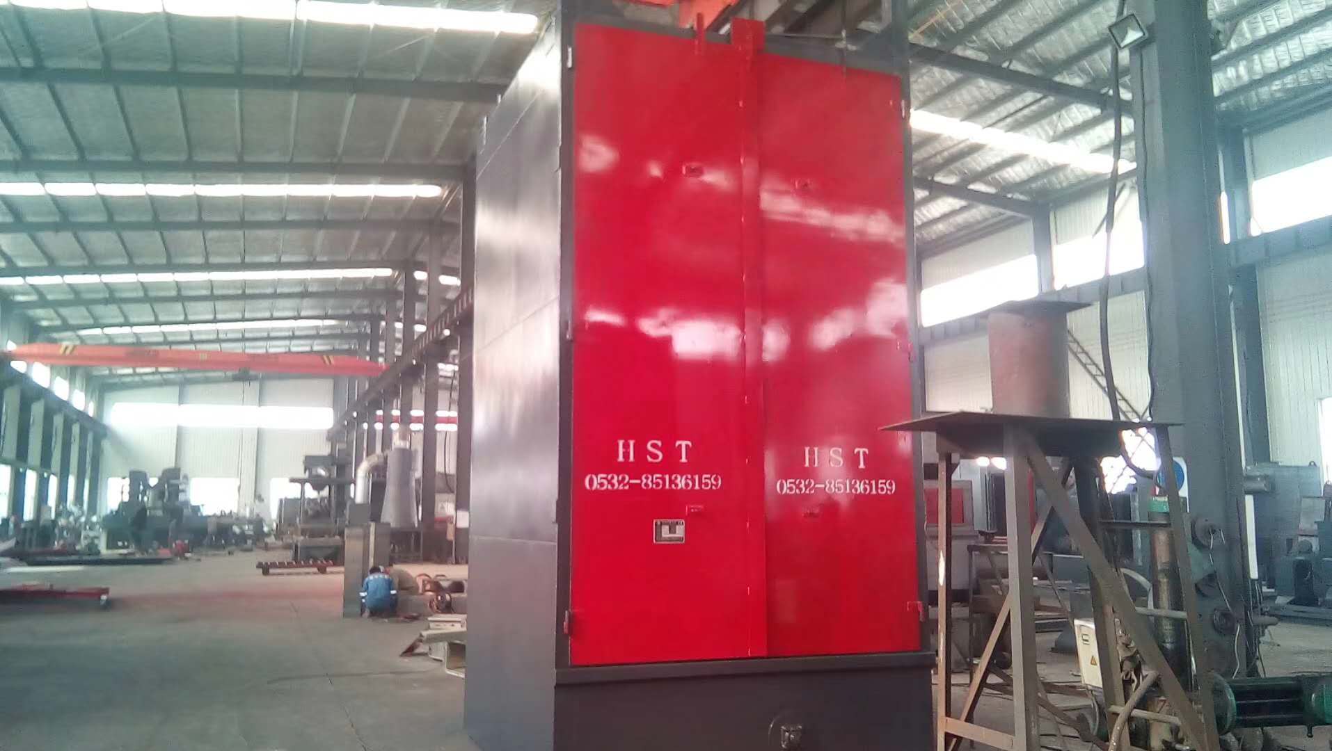q326履带式/q3750吊钩式抛丸机发往淄博 q326履带式/q3750吊钩式抛丸机发往淄博
