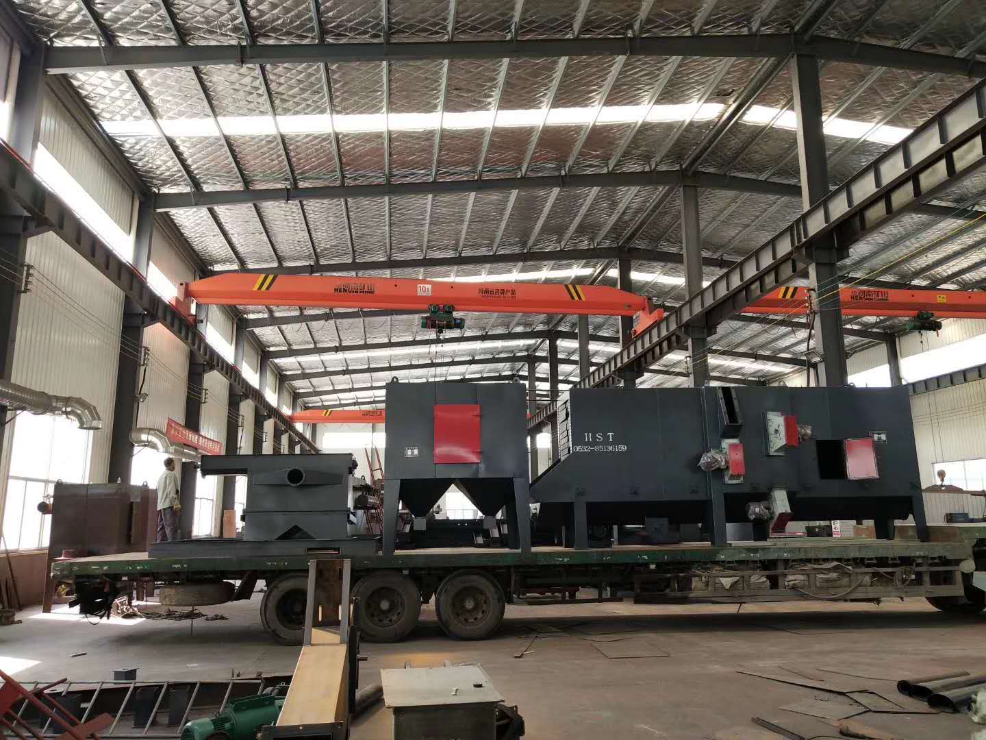 q698型钢抛丸机发往临沂 q698型钢抛丸机发往临沂